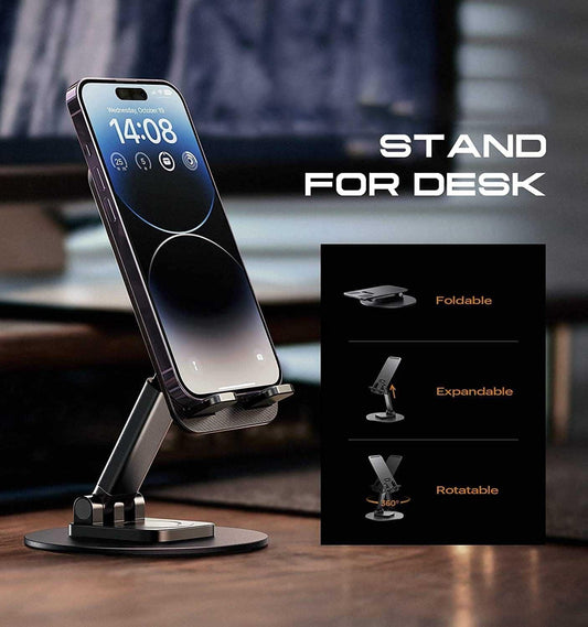 360Β° Rotating Aluminum Mobile Stand and Tablet